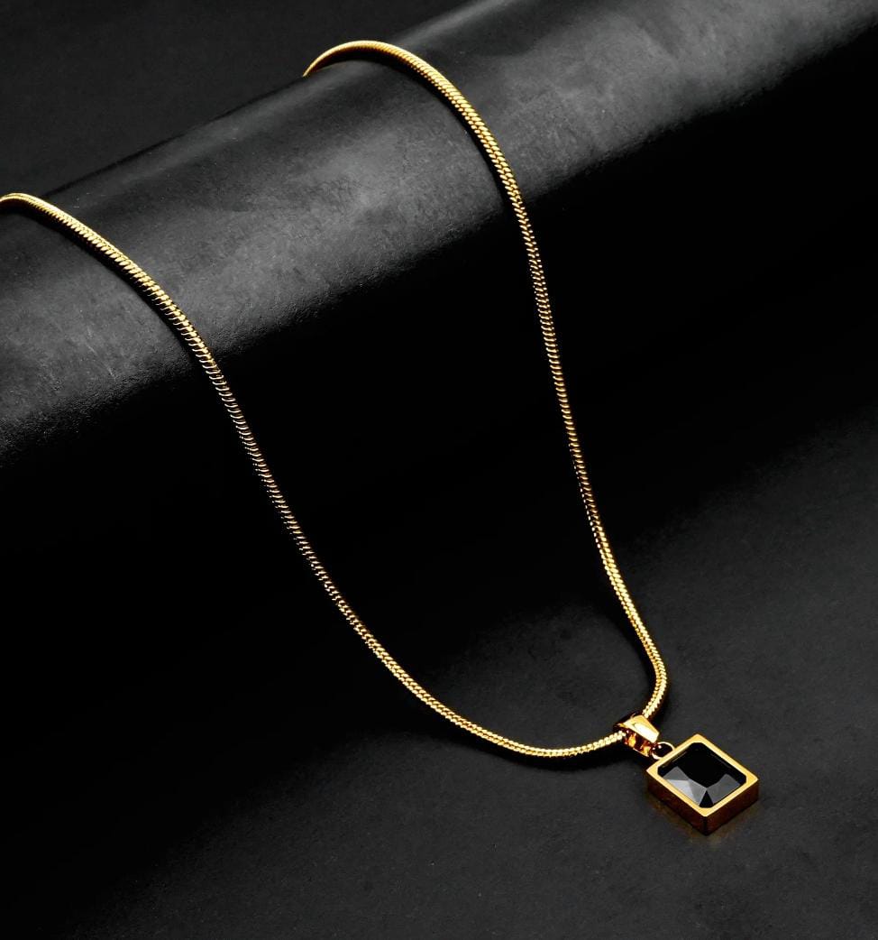 The Black Square Necklace